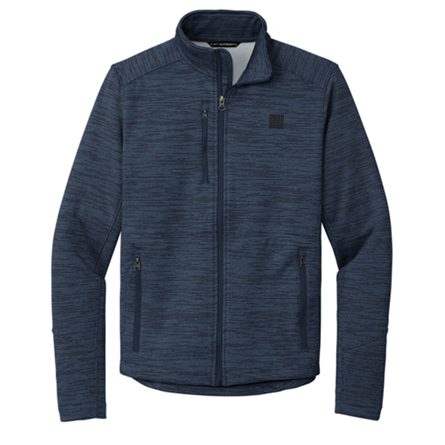 Digi Stripe Fleece Jacket, Navy