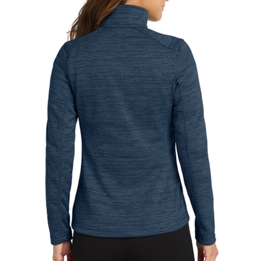 Women's Digi Stripe Fleece Jacket, Navy