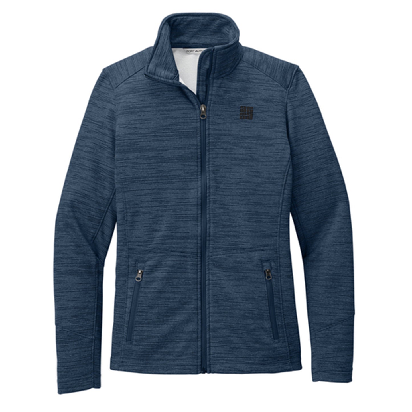 Women's Digi Stripe Fleece Jacket, Navy