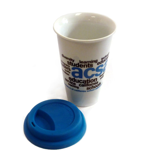 Word Cloud Ceramic Tumbler with Lid