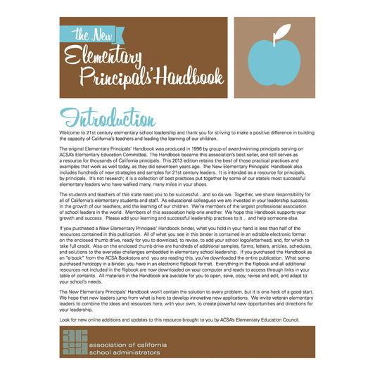 Elementary Principals' Handbook