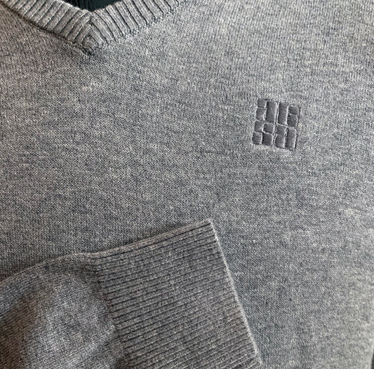 V-Neck Sweater, Heather Grey