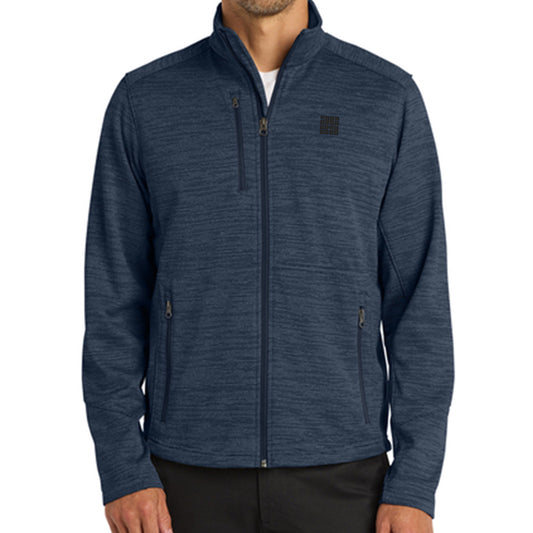 Digi Stripe Fleece Jacket, Navy