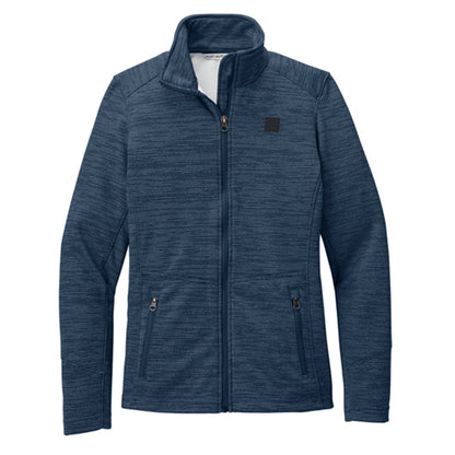 Women's Digi Stripe Fleece Jacket, Navy