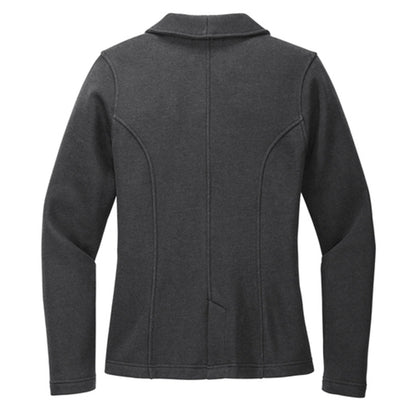 Women's Fleece Blazer Jacket, Heathered Gray