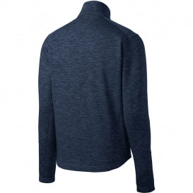 Digi Stripe Fleece Jacket, Navy
