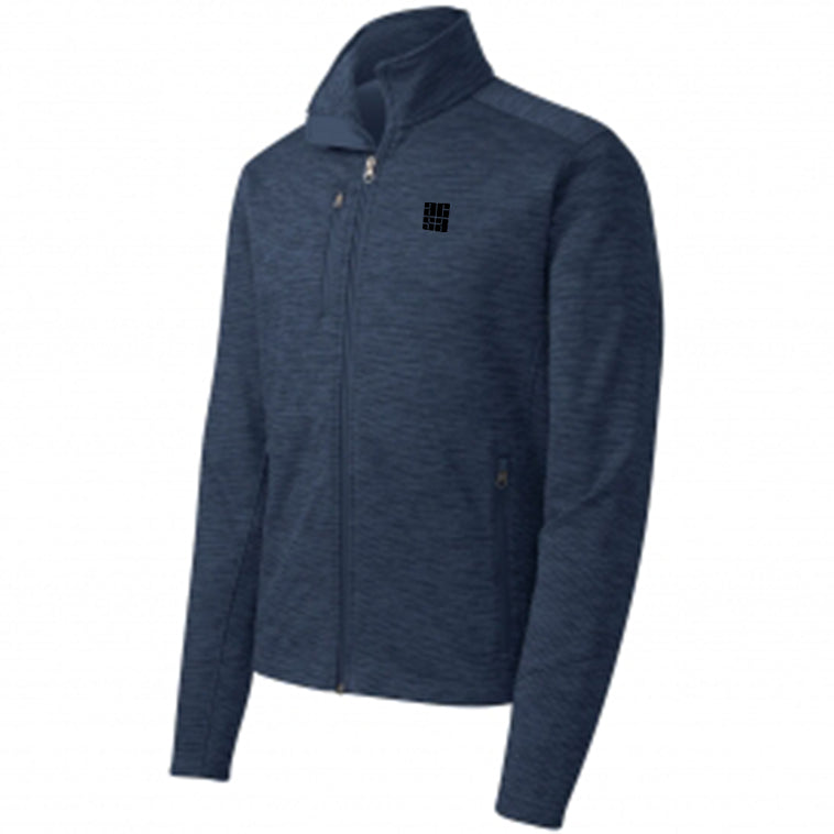 Digi Stripe Fleece Jacket, Navy