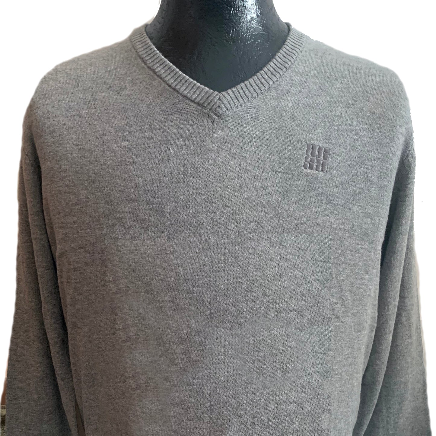 V-Neck Sweater, Heather Grey