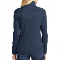 Women's Digi Stripe Fleece Jacket, Navy