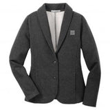 Women's Fleece Blazer Jacket, Heathered Gray